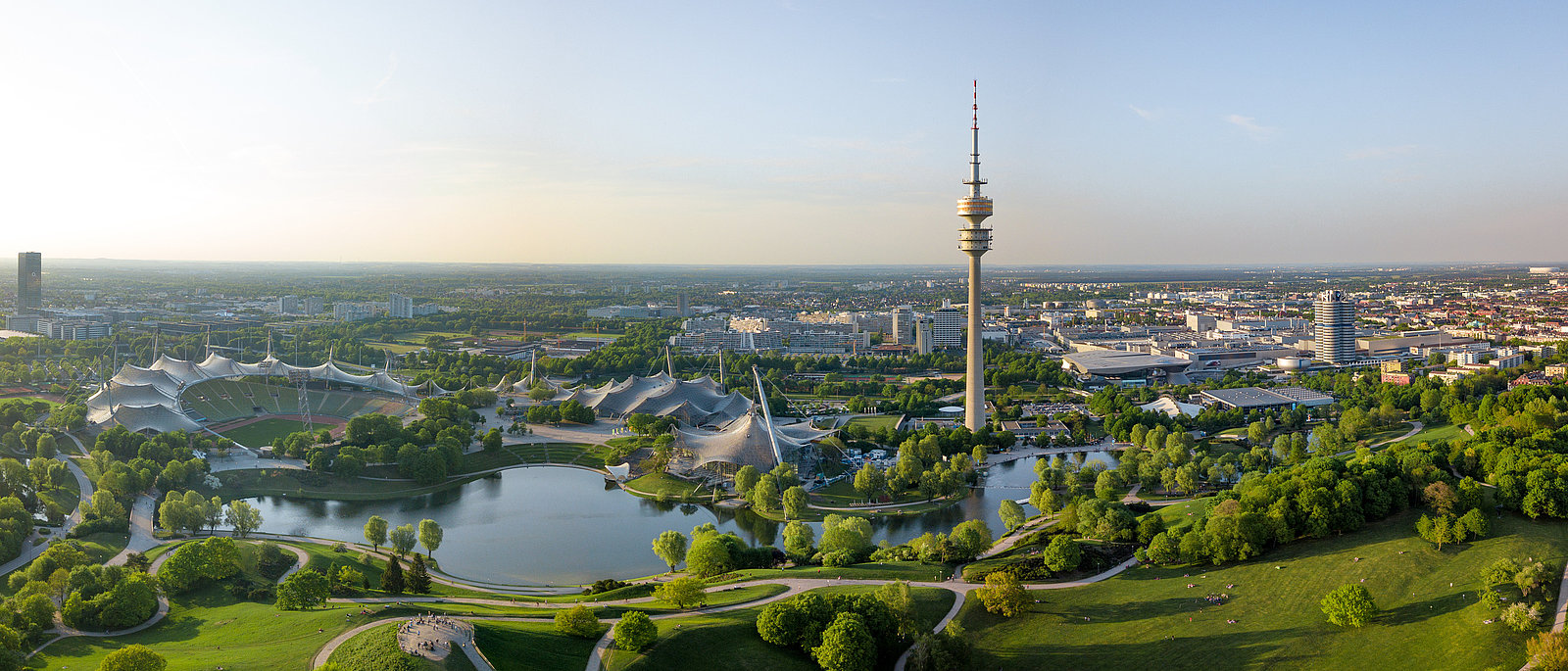 Blick auf den Olympiapark in München in unserer Projektregion Bayern